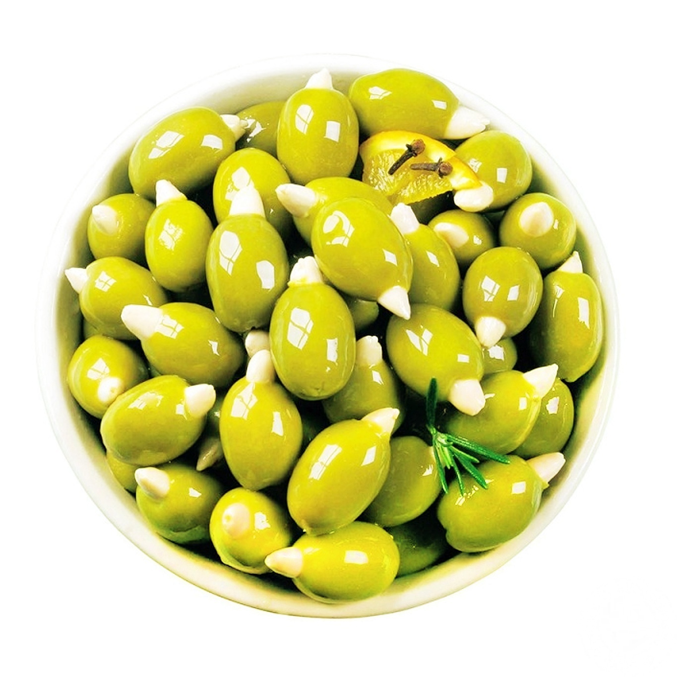 

Оливки Amalthia зеленые с миндалем без косточки