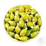 Khalkidiki Pitted Green Olives with Almonds