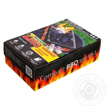 Zeus Charcoal Briquettes Baarbecue Set 1kg