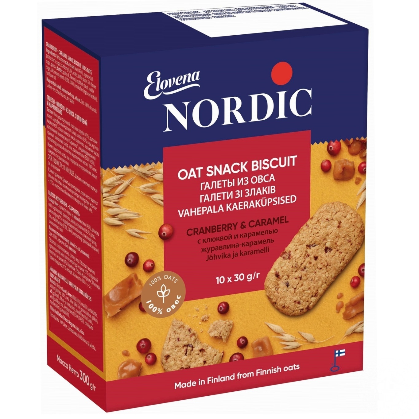 

Галета Nordic из овса с клюквой и карамелью 300г