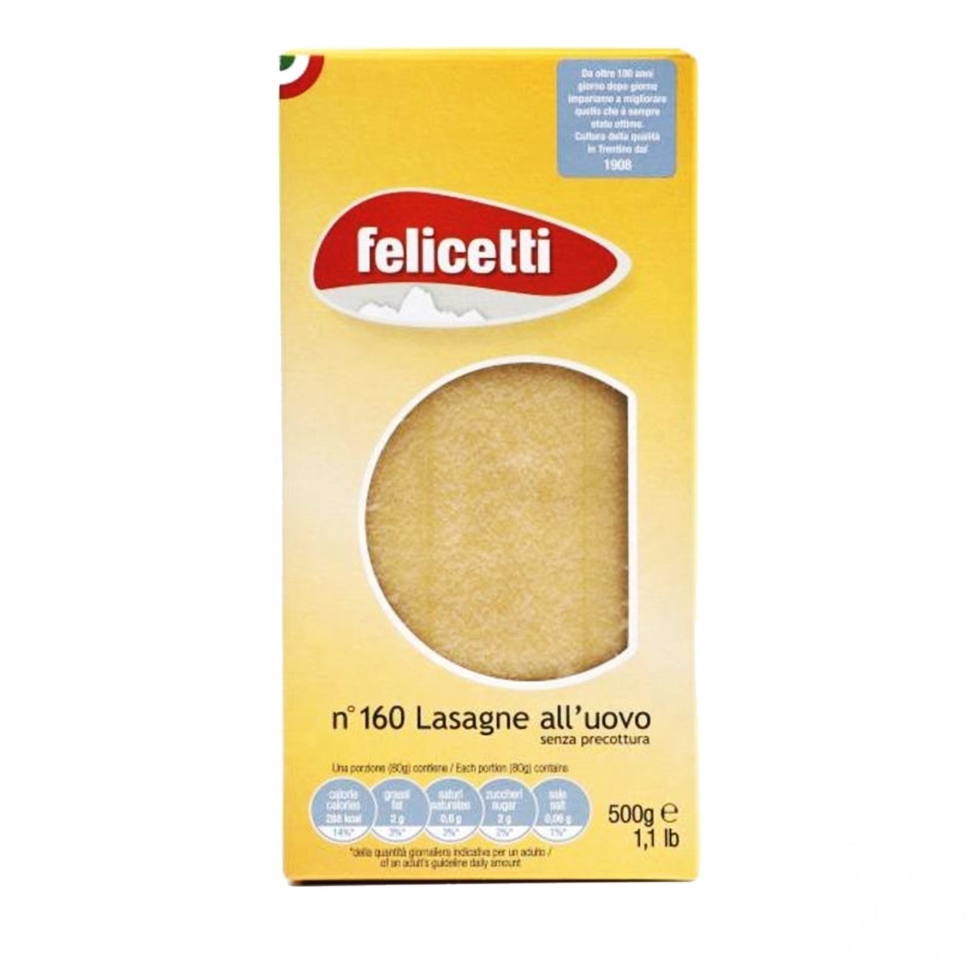 

Макаронные изделия Felicetti лазанья с яйцом 500г