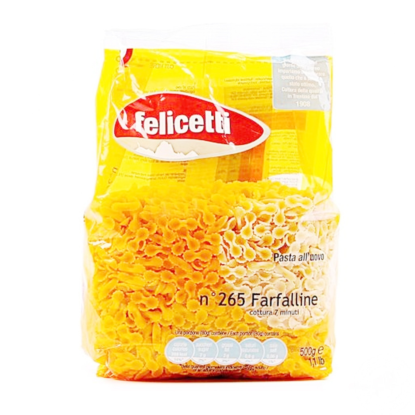 

Макаронные изделия Felicetti фарфаллине с яйцом 500г