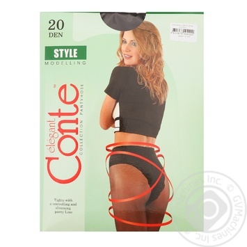 Conte Style Female Black Tights 20 Den Size 2 - buy, prices for ULTRAMARKET - photo 3