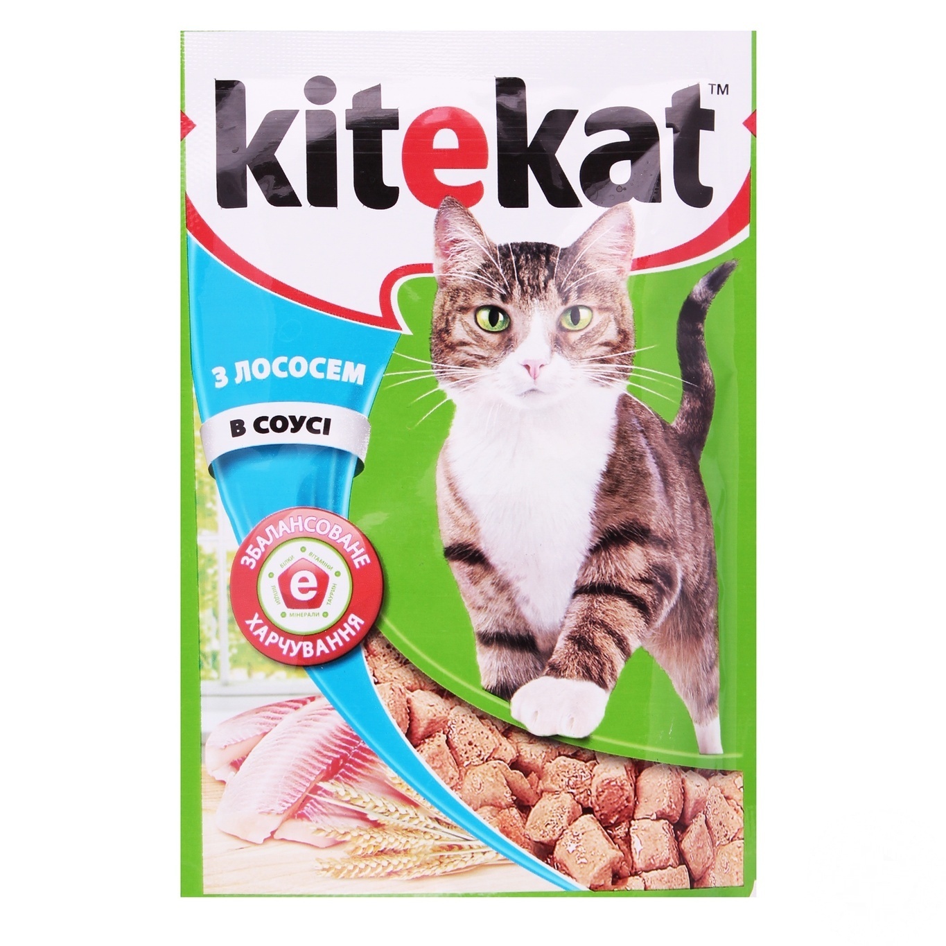 

Корм для взрослых котов Kitekat с рыбой в соусе 100г