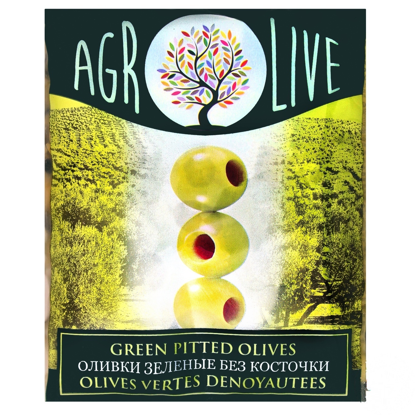 

Оливки Agrolive зеленые без косточки 170г