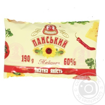 Zhyrnov Panskyj Mayonnaise 60% 190g - buy, prices for - photo 1