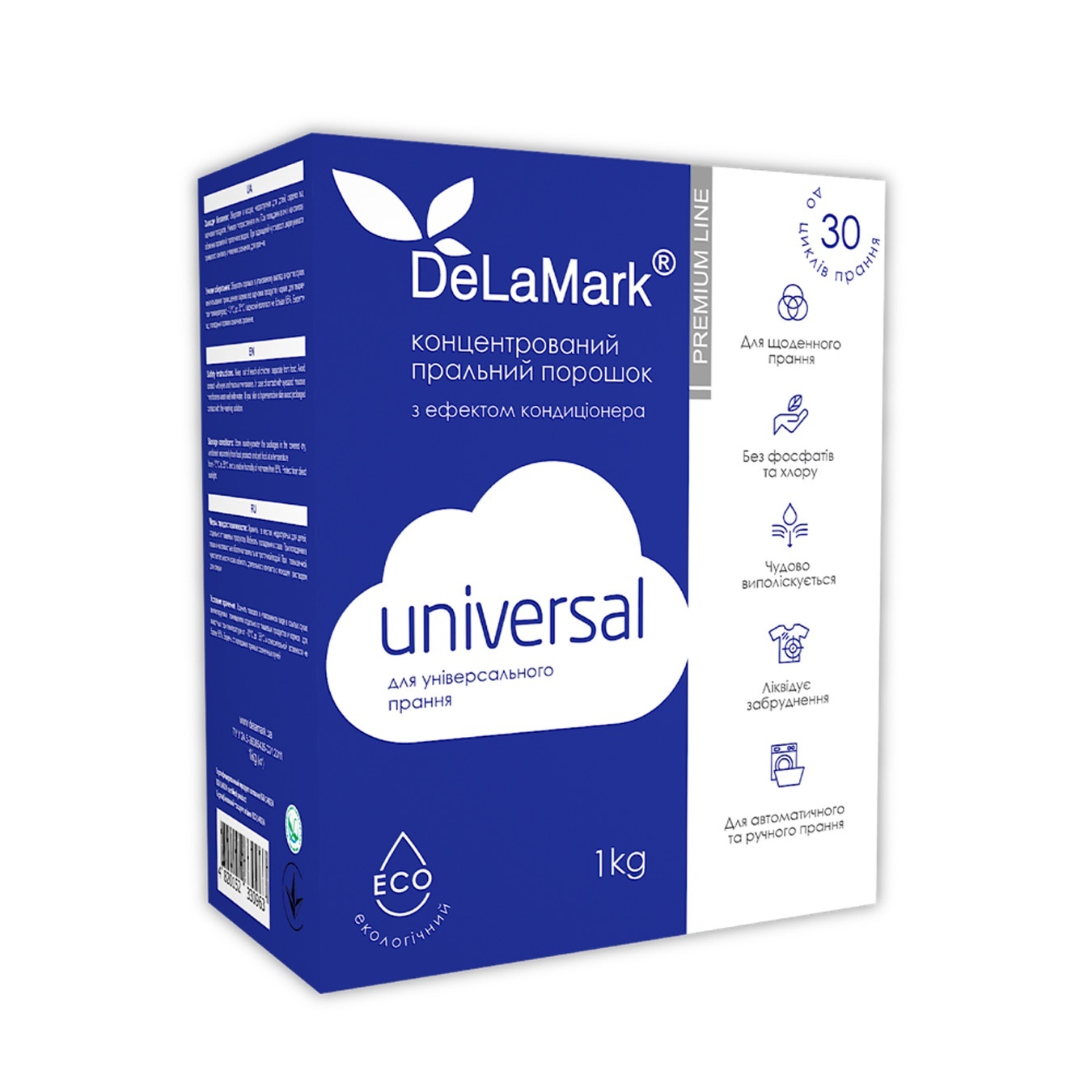 

Стиральный порошок DeLaMark Royal Powder Universal с эффектом кондиционера 1кг
