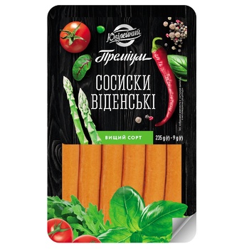 Сосиски Ювілейний Преміум Віденські в/г 235г - купити, ціни на Таврія В - фото 1