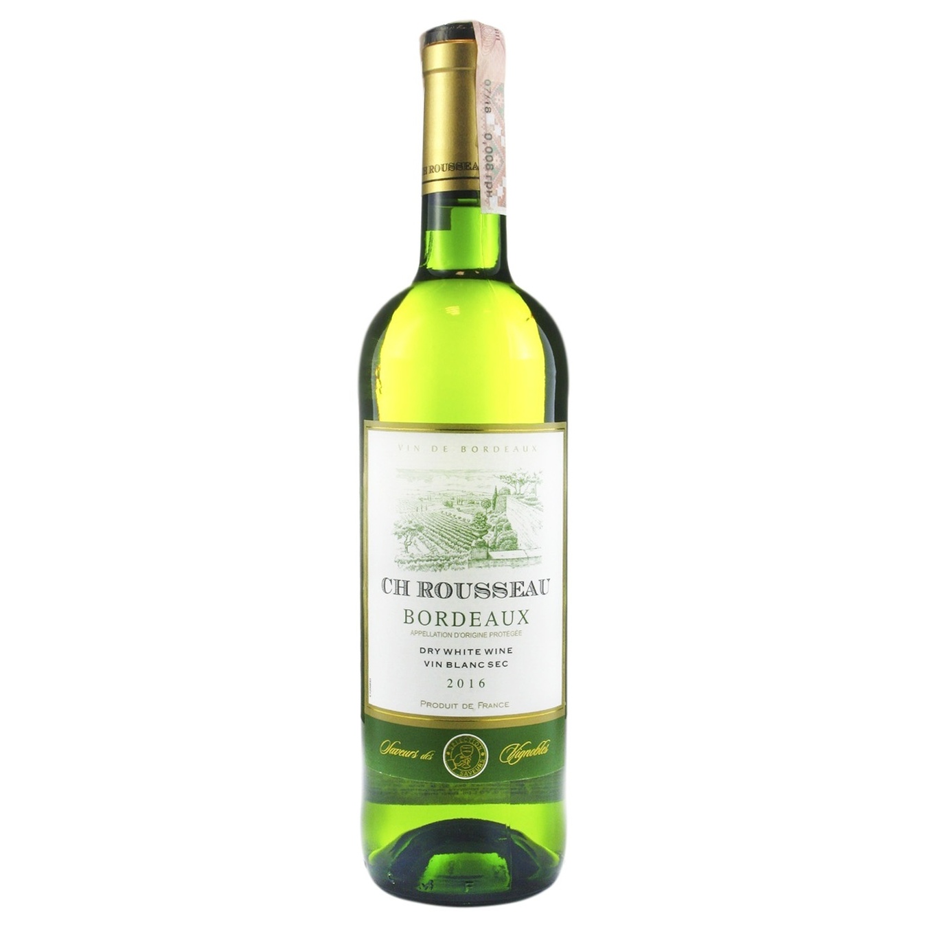 

Вино Ch Rousseau Bordeaux белое сухое 11.5% 0.75л