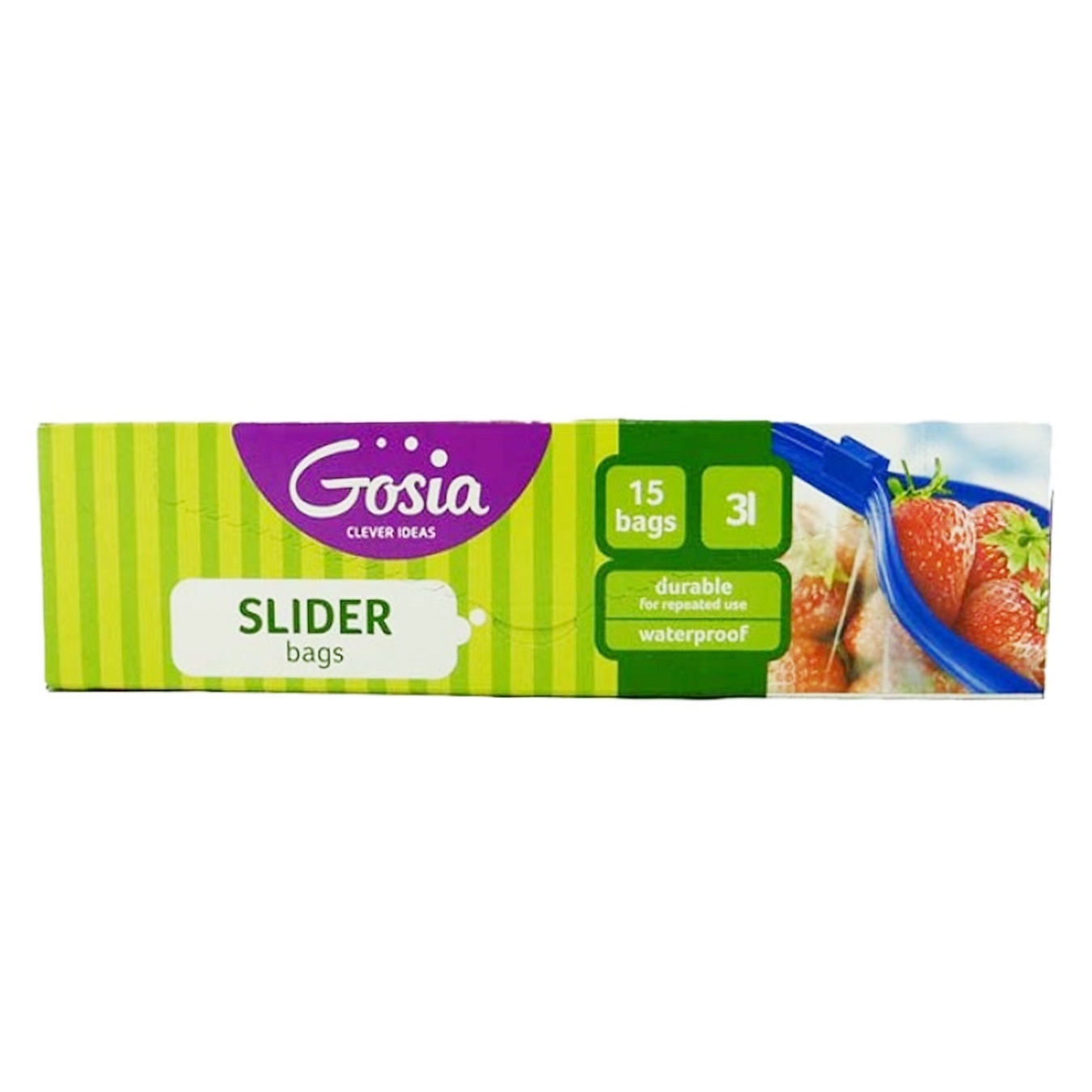 

Пакеты для пищевых продуктов Gosia с застежкой 3л 15шт