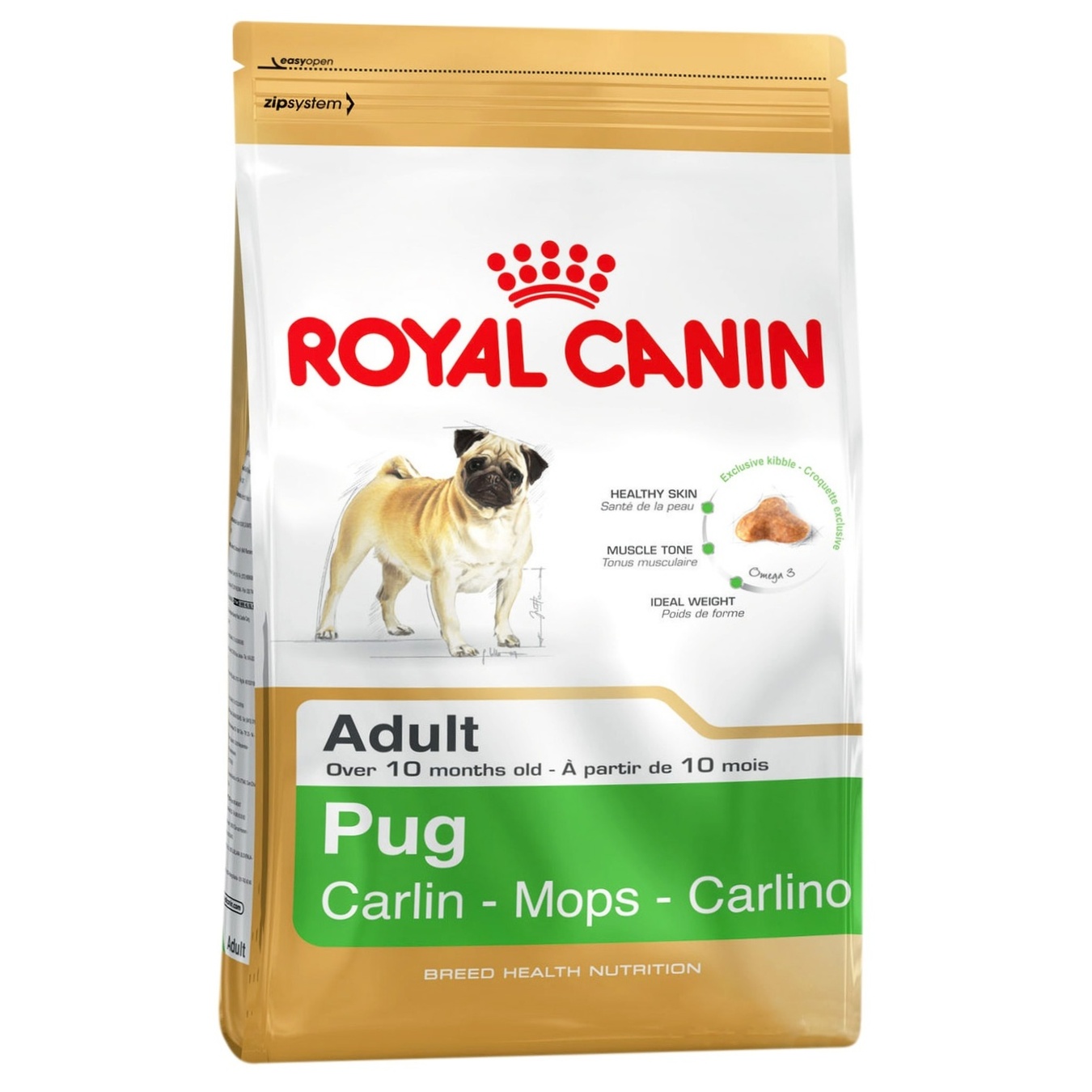 

Корм сухой Royal Canin Pug Adult Мопс для собак от 10мес 1кг