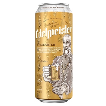 Edelmeister Weizen Beer   5.2% 0.5l - buy, prices for MegaMarket - photo 1