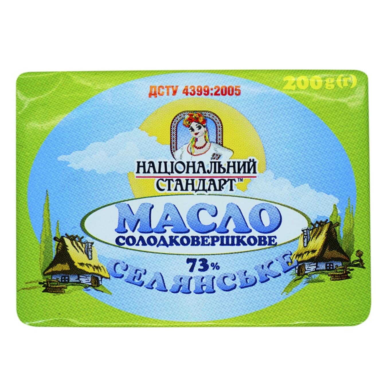 

Масло Национальный стандарт Селянское сливочное 73% 200г
