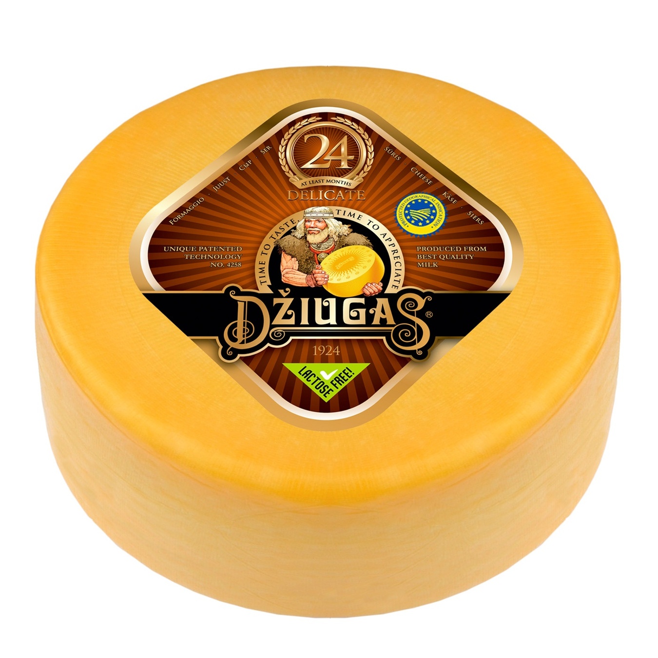

Сыр твердый Dzhugas Гурмандиз Delicate безлактозный 24 месяцев 40%