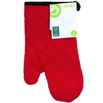 Auchan Red Oven-Glove 18x28cm - buy, prices for Auchan - photo 1