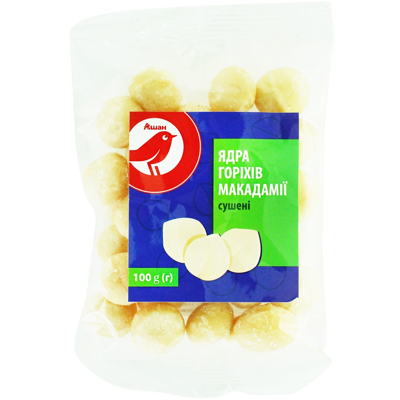 

Орехи Макадамия Ашан сушеные 100г