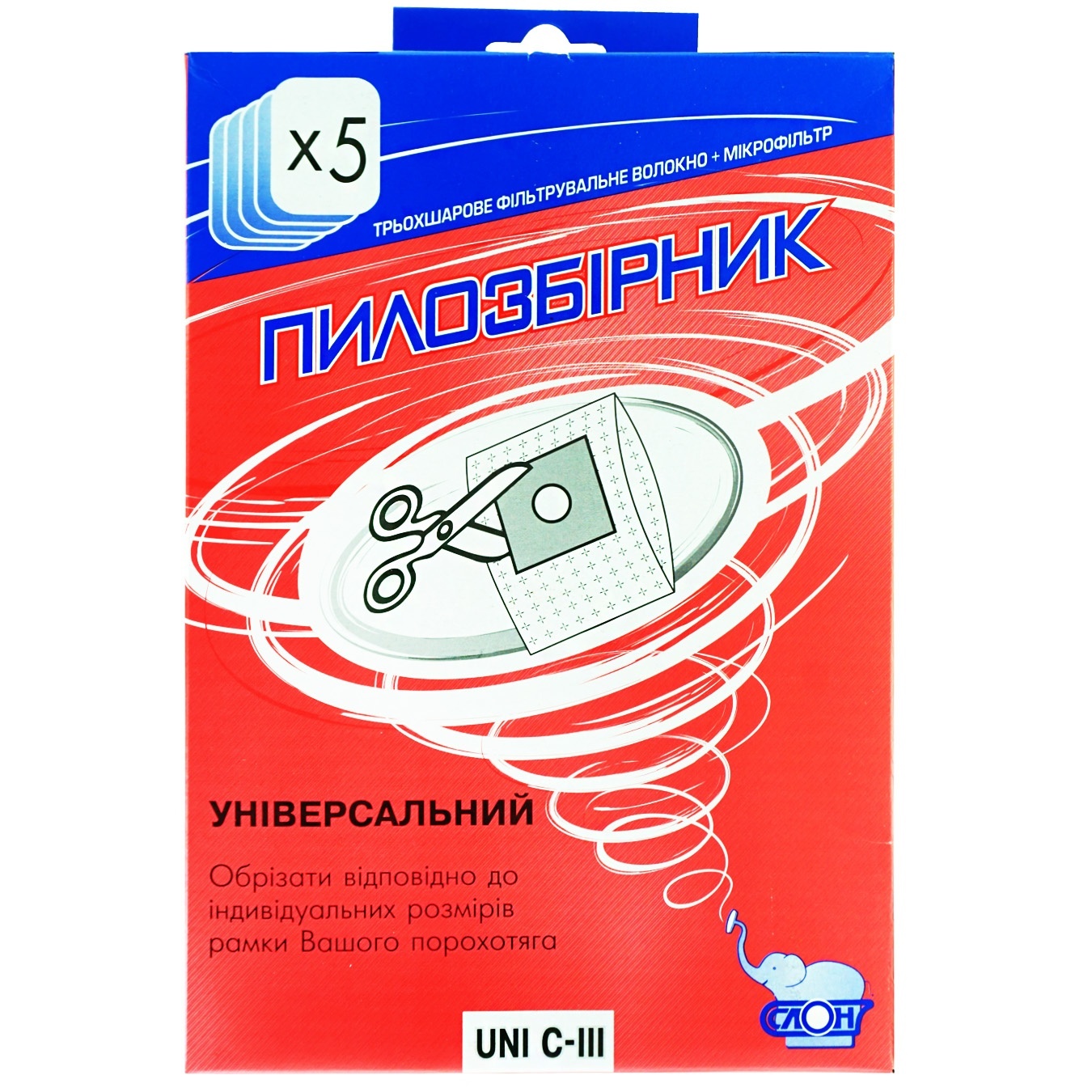 

Мешок-пылесборник Слон одноразовый для пылесоса UNI C-III