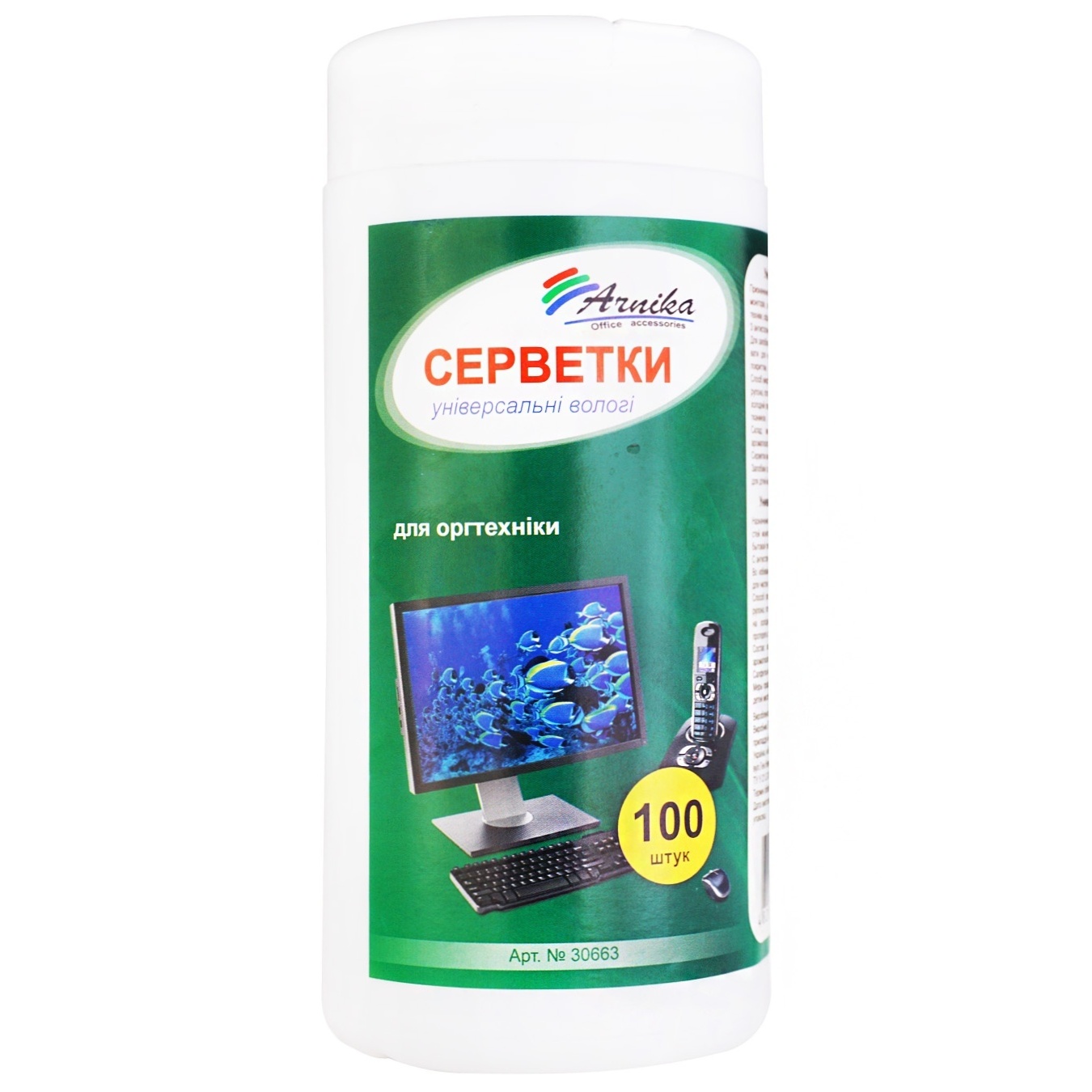 

Салфетки влажные Арника универсальные для оргтехники 100шт