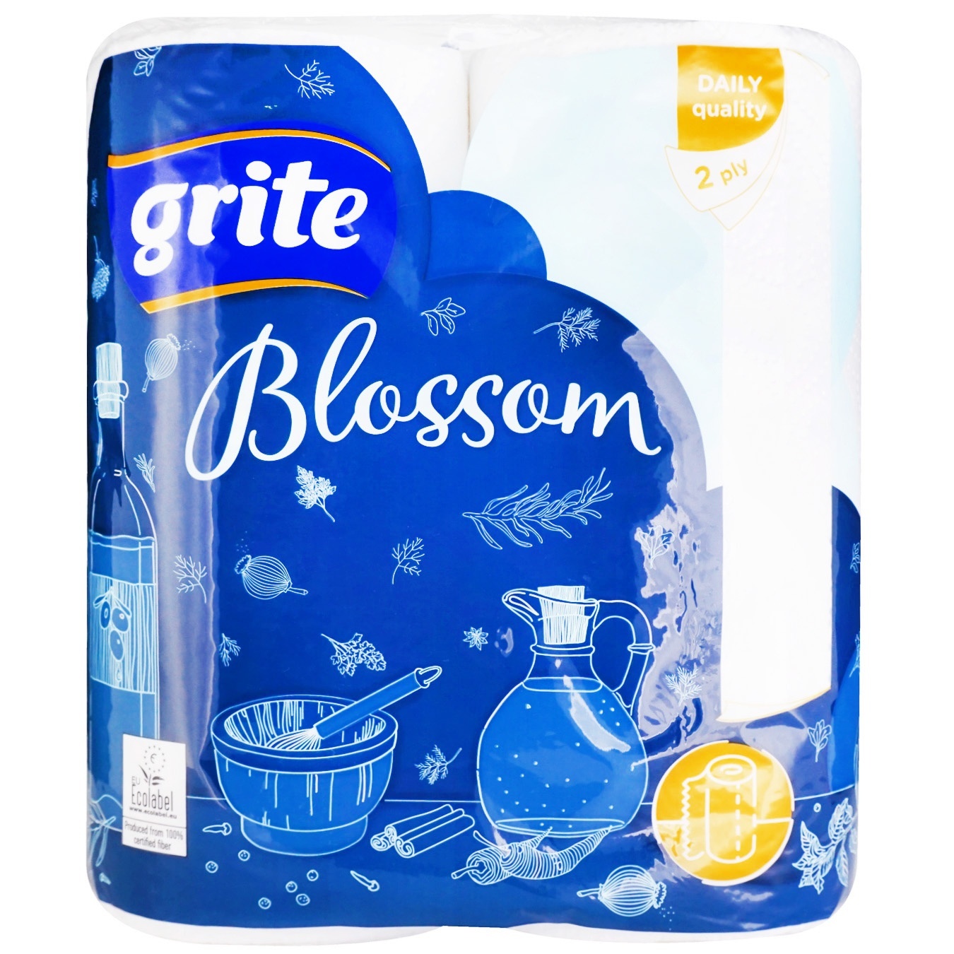 

Полотенца бумажные Grite Blossom двухслойные 2шт