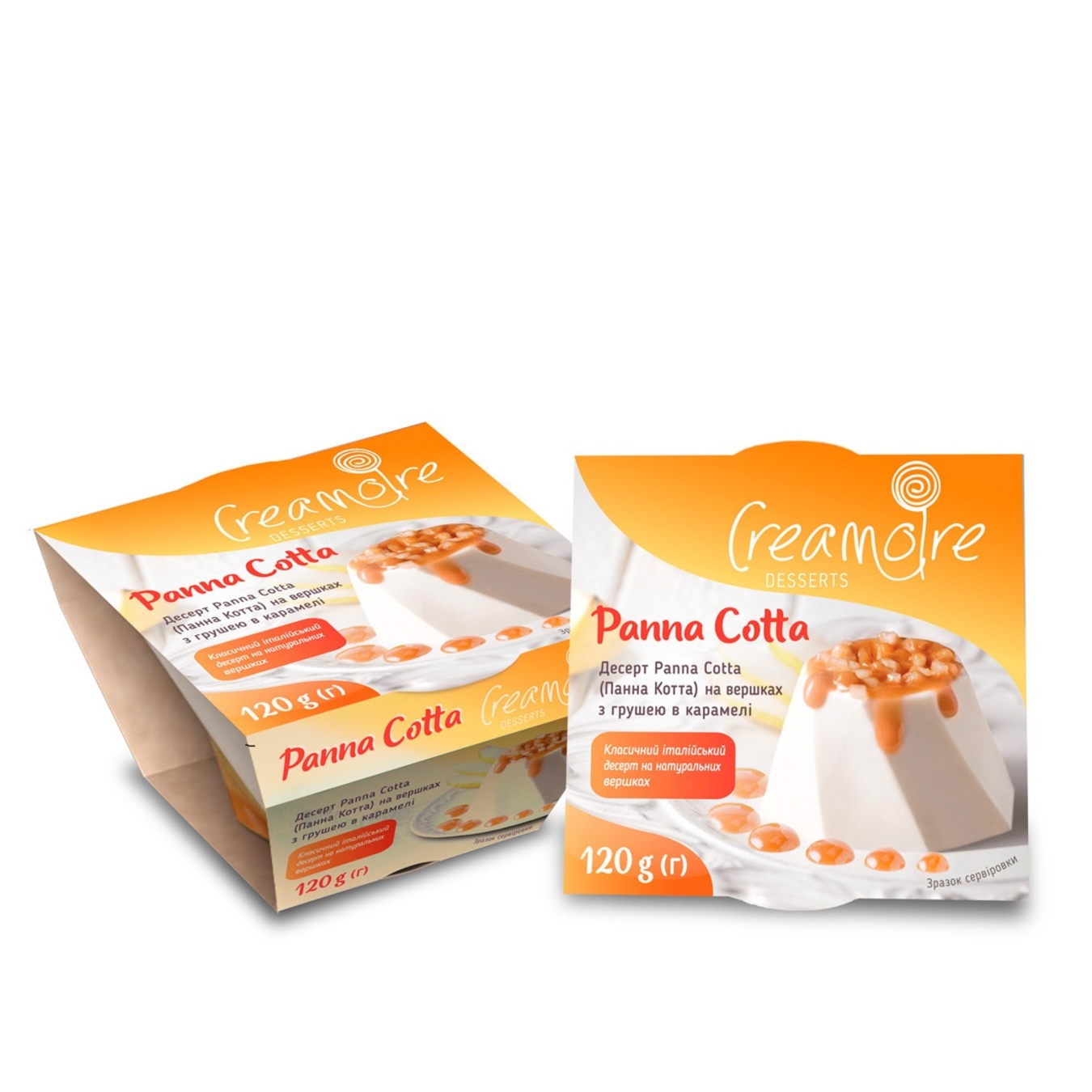 

Десерт Creamoire Панна Котта на сливках с грушей в карамели 120г