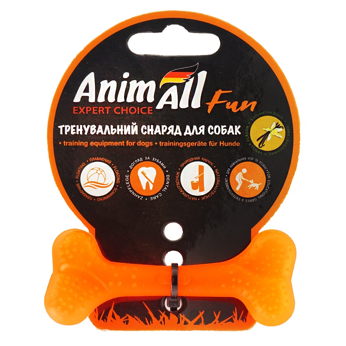 

Игрушка AnimAl Fun кость для собак оранжевая 8см