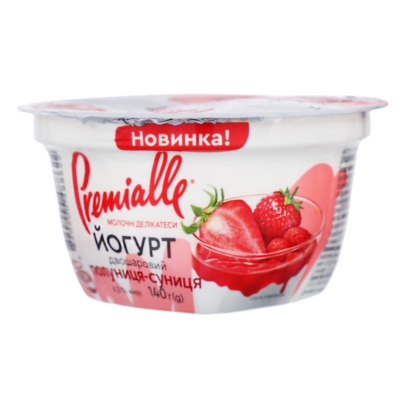

Йогурт Premialle Клубника-земляника 6.5% 140г