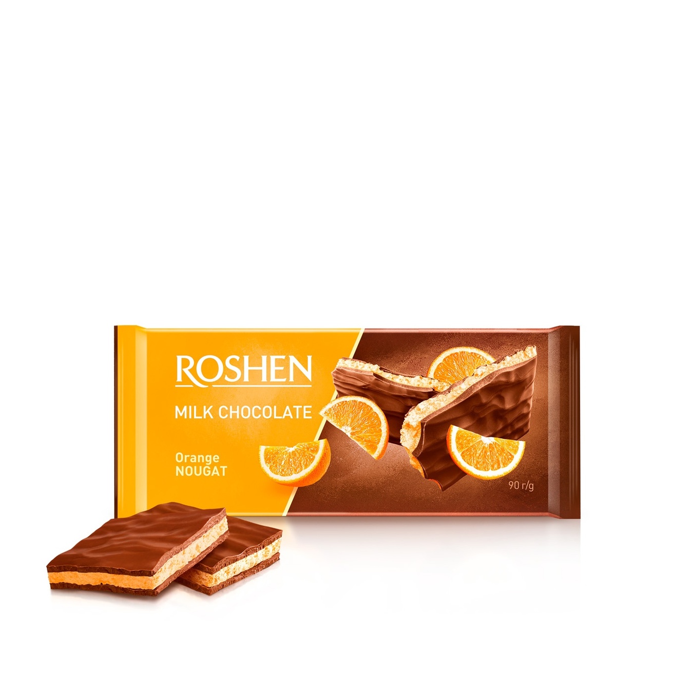 

Шоколад молочный Roshen с апельсиновой нугой 90г