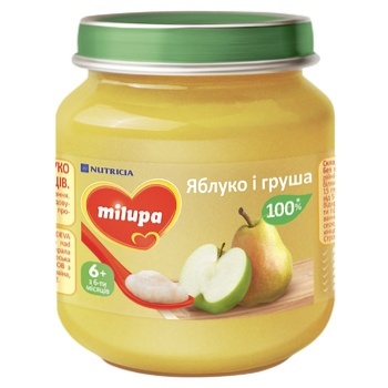 Milupa for children from 6 months pear and apple puree 125g - buy, prices for Auchan - photo 2