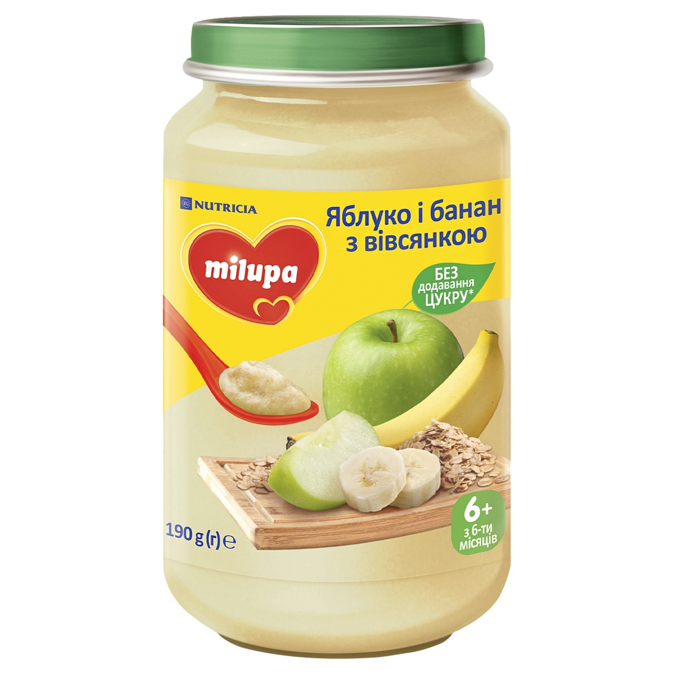 

Пюре Milupa Яблоко и банан с овсянкой 190г