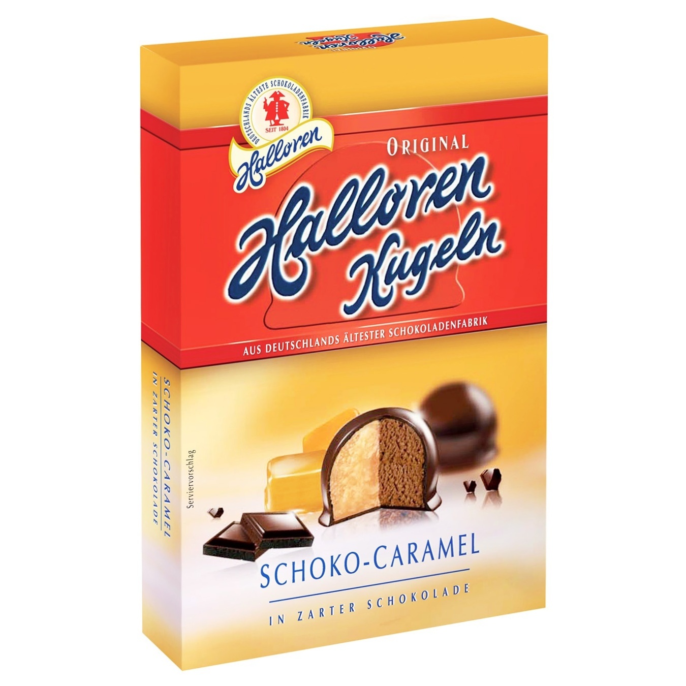 

Конфеты Halloren Kugeln шоколад-карамель 125г