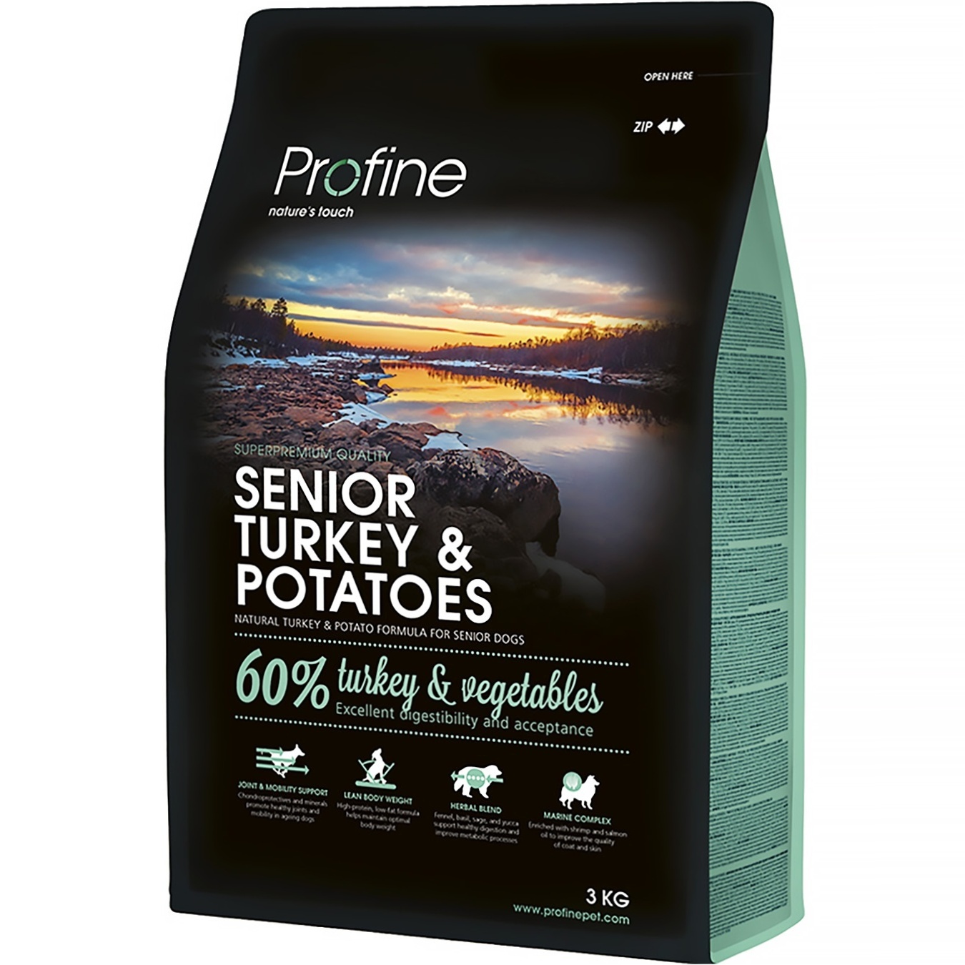 

Корм сухой Profine с индейкой и картофелем для собак пожилого возраста 3кг