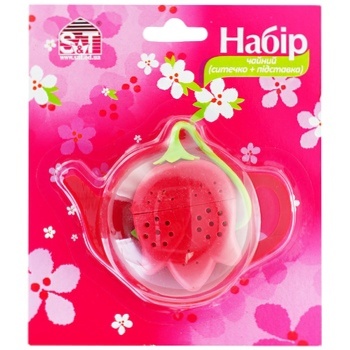 Набор чайный S&T ситечко + подставка - купить, цены на Auchan - фото 1