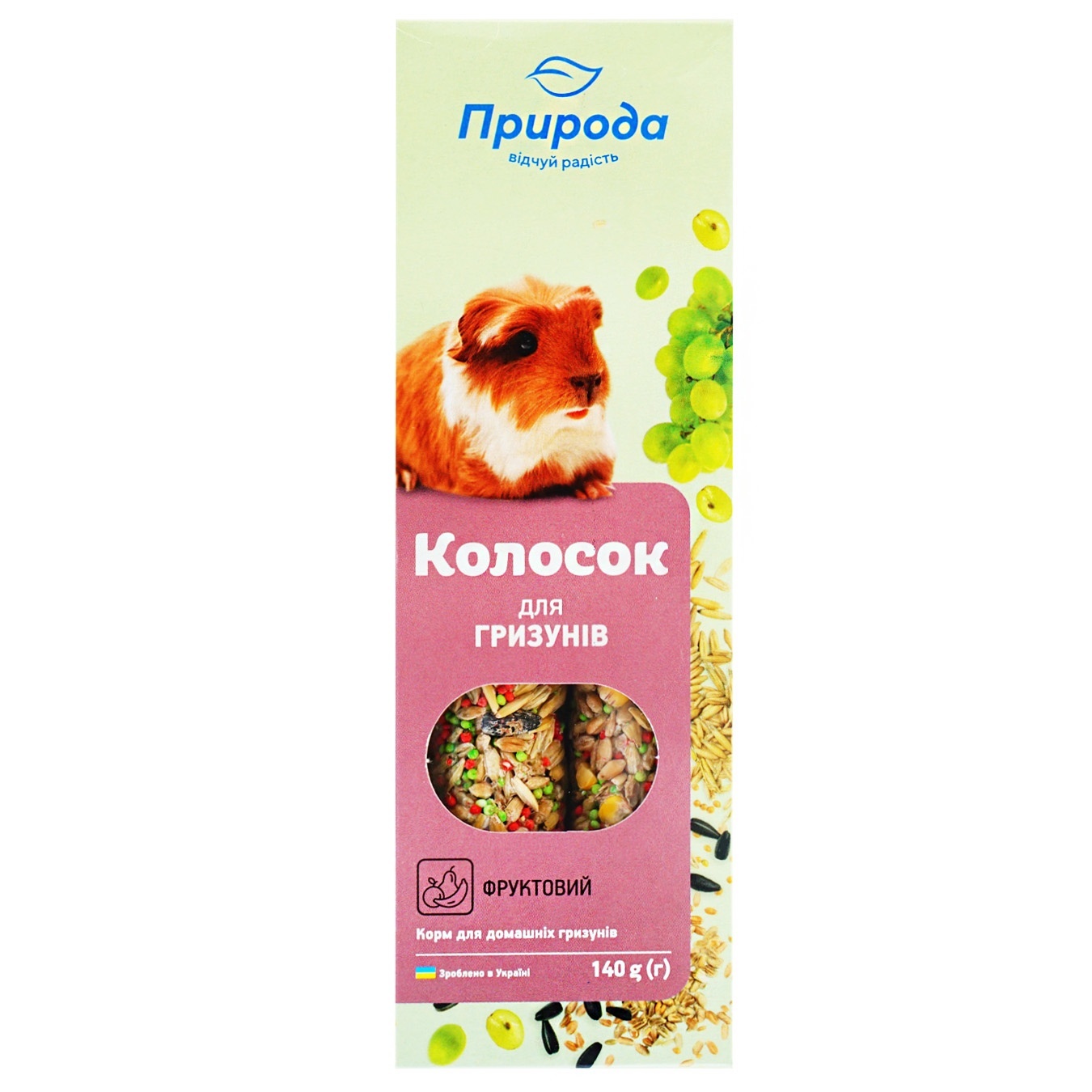 

Колосок Природа Фруктовый для грызунов 2шт 140г