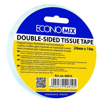 Economix Adhesive tape two-sided 24mmX10m - buy, prices for METRO - photo 1