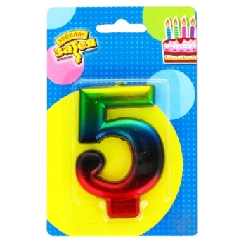 Veselaja zateja Candle for cake number 5 8cm - buy, prices for Auchan - photo 1