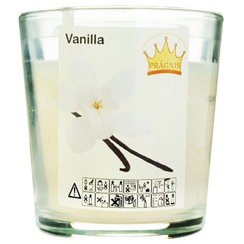 Pragnis Candle in a glass of vanilla 79X83mm - buy, prices for Auchan - photo 1