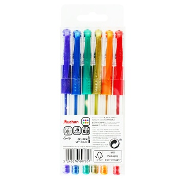 Auchan Set of Gel Pens 6pcs - buy, prices for Auchan - photo 1