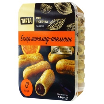 Тістечко Tarta Еклер міні з кремом шоколад-апельсин 144г - купити, ціни на - фото 2