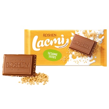 Roshen Lacmi Milk Chocolate with Sesame Seeds 90g - buy, prices for Metro - photo 2