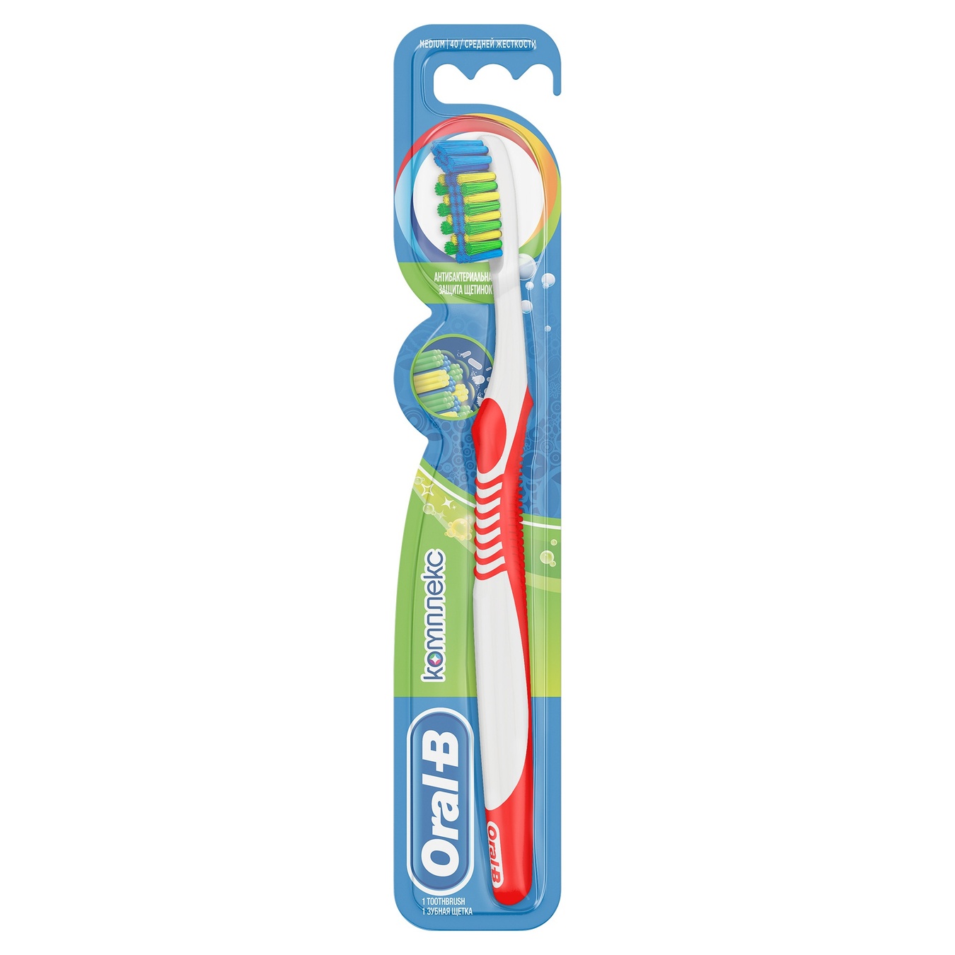 

Зубная щетка Oral-B Комплекс Антибактериальная свежесть средняя