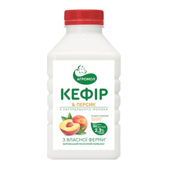 Agromol Peach Kefir Product from Natural Milk 2.3% 550g - buy, prices for Tavria V - photo 1