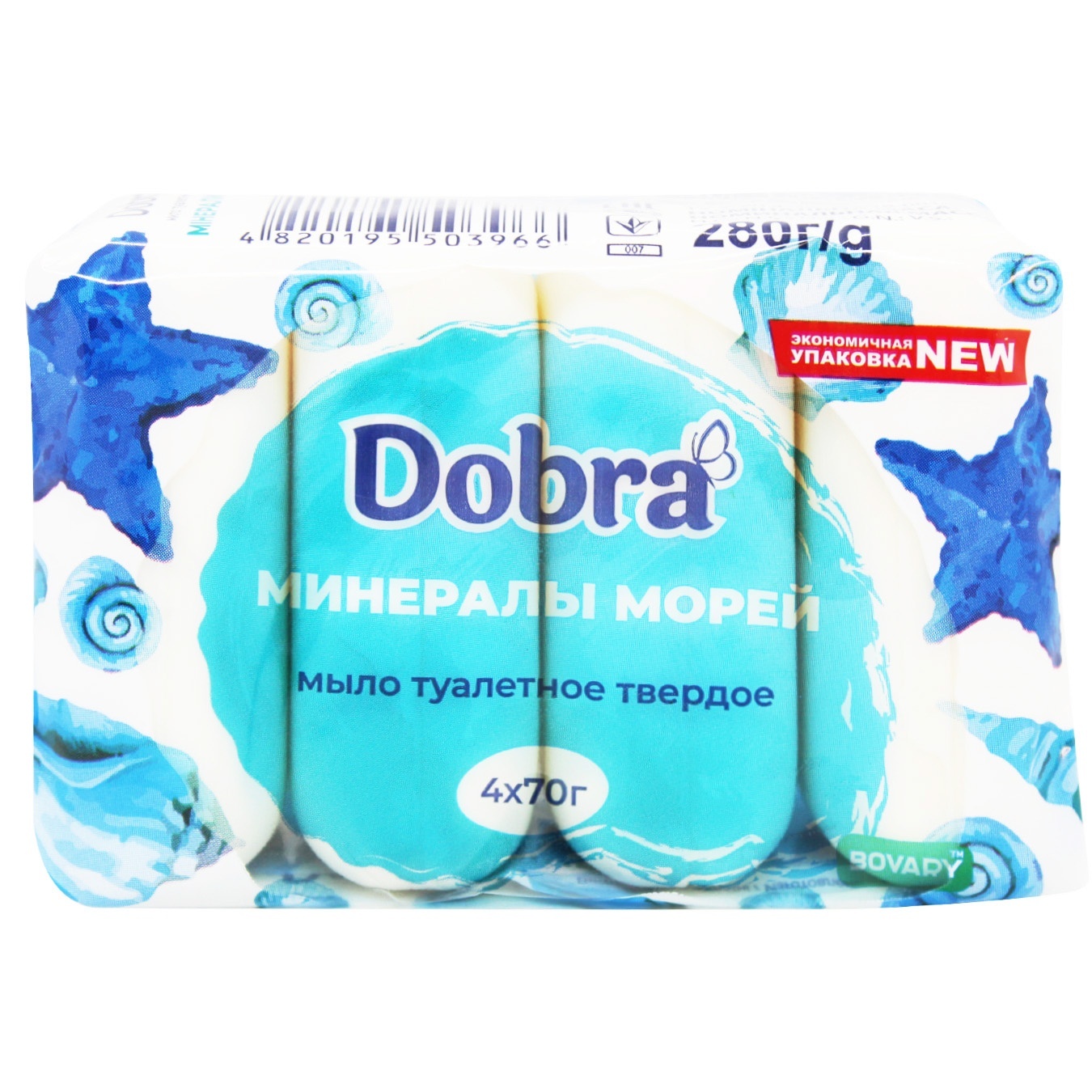 

Мыло туалетное Bovary Dobra Минералы морей 4х70г