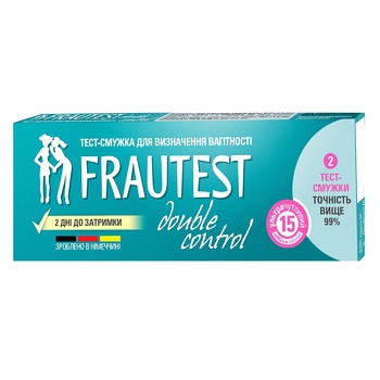 Frautest Double Control №2 Test-strip for Pregnancy Ultrasensitive 1pc - buy, prices for Auchan - photo 1