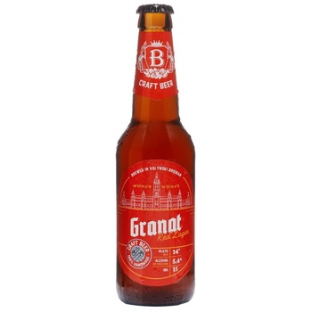 Volynski Browar Granat Rad Lager unfiltered semi-dark beer 5.4% 0.35l - buy, prices for ULTRAMARKET - photo 1