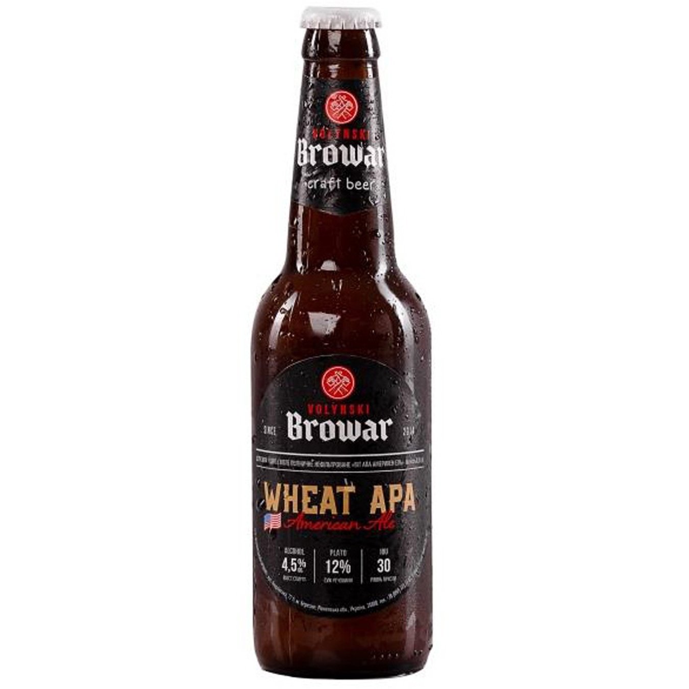 

Пиво Волынский Бровар Wheat APA светлое 4,5% 0,35л