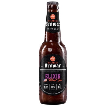 TM Volynskyi Brovar Elixir Unfiltered Light Wheat Beer 6% 0.35l - buy, prices for NOVUS - photo 1