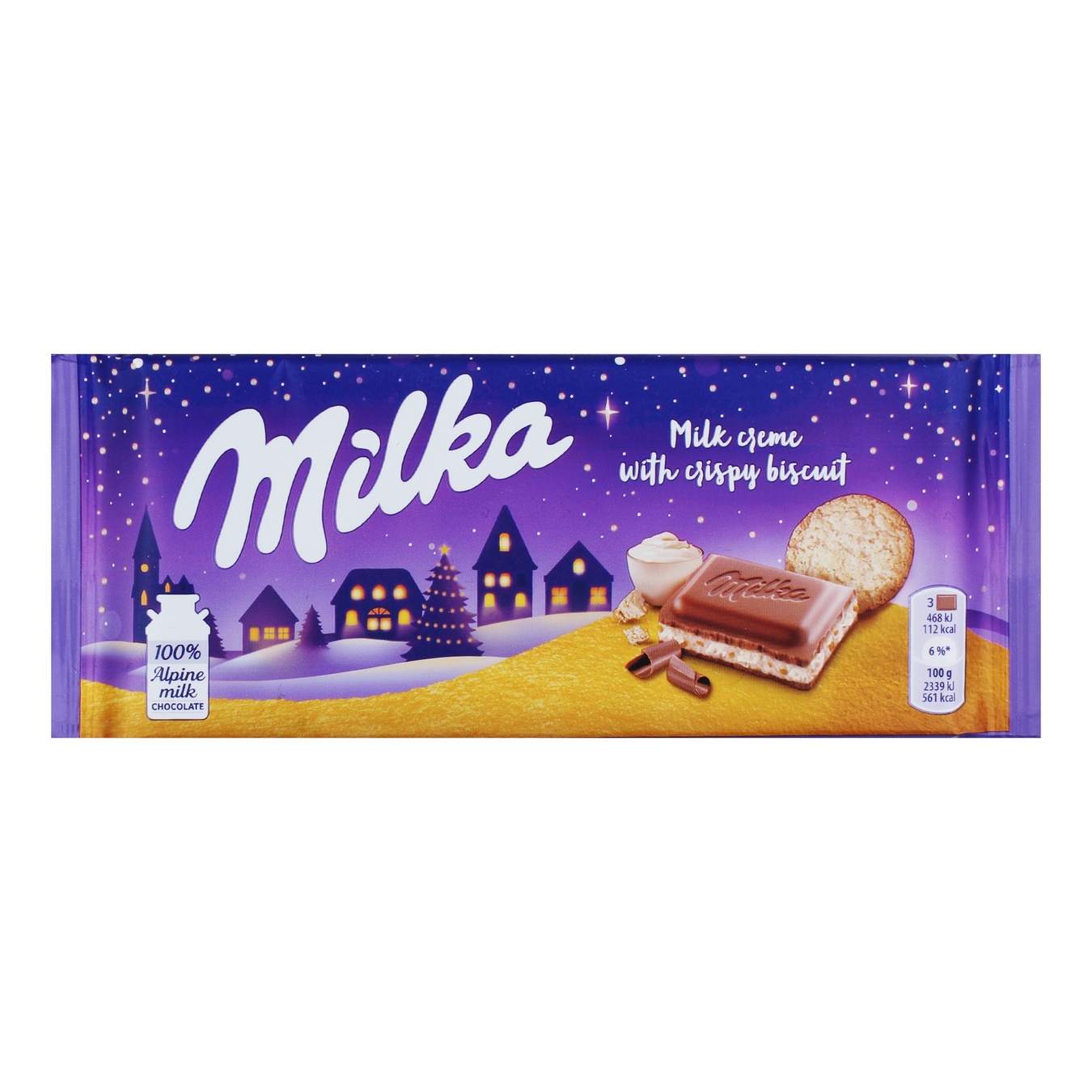 

Шоколад Milka с молочной начинкой со вкусом ванили и печеньем Орео Golden 100г