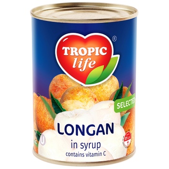 Лонган Tropic Life у сиропі 580мл - купити, ціни на ULTRAMARKET - фото 1