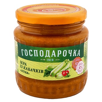 Икра из кабачков Господарочка летняя 445г - купить, цены на КОСМОС - фото 1