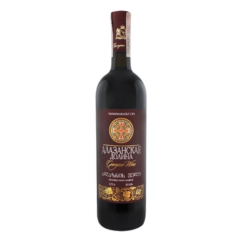 Kindzmarauli Alazani Valley Red Semi Sweet Wine 10-12% 0.75l - buy, prices for ULTRAMARKET - photo 1